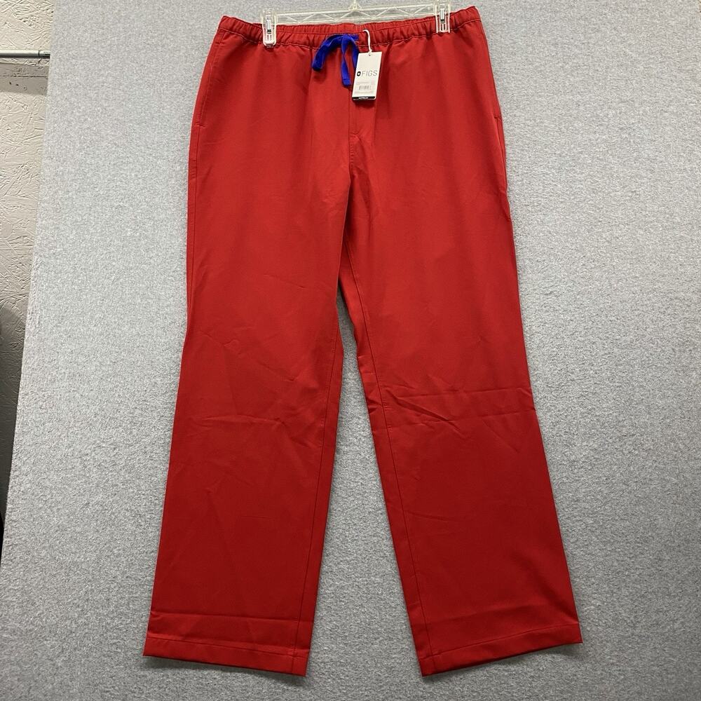 FIGS Men's Pisco 2XL tall Basic Straight Leg Structured Fit Scrub Pants RED NWT